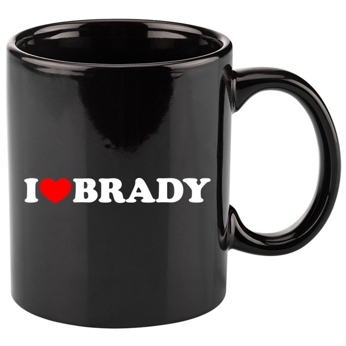 I Love Brady Funny Name Valentine's Day 11oz C Handle Ceramic Mug