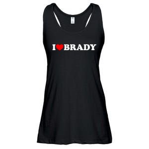 I Love Brady Funny Name Valentine's Day Ladies Essential Flowy Tank