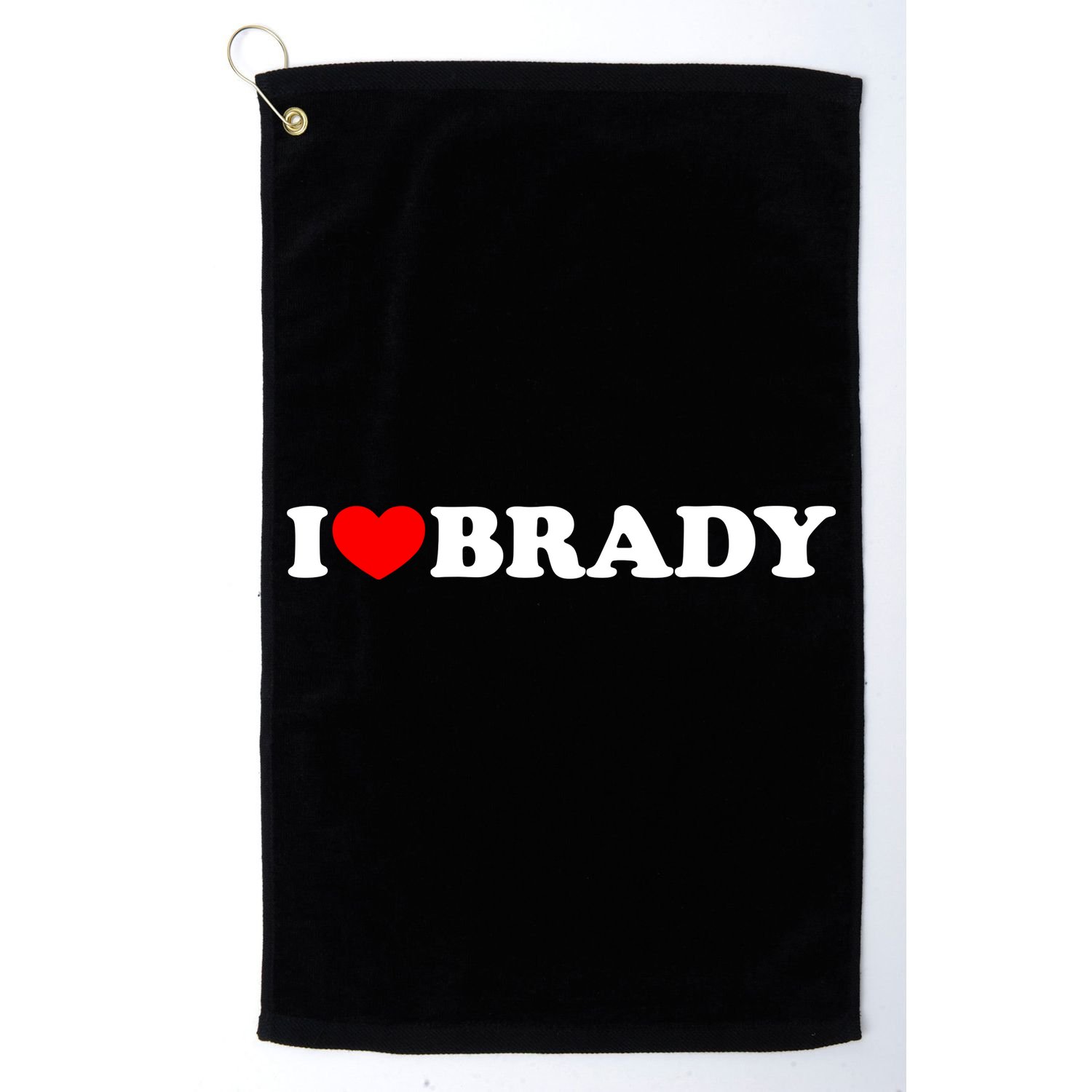 I Love Brady Funny Name Valentine's Day Golf Towel