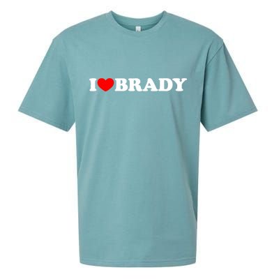 I Love Brady Funny Name Valentine's Day Sueded Cloud Jersey T-Shirt