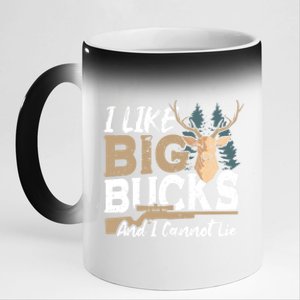 I Like Big Bucks And I Cannot Lie Deer Hunting Gift 11oz Black Color Changing Mug