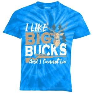 I Like Big Bucks And I Cannot Lie Deer Hunting Gift Kids Tie-Dye T-Shirt