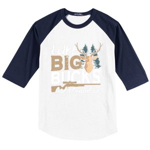 I Like Big Bucks And I Cannot Lie Deer Hunting Gift Baseball Sleeve Shirt