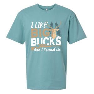 I Like Big Bucks And I Cannot Lie Deer Hunting Gift Sueded Cloud Jersey T-Shirt