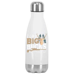 I Like Big Bucks And I Cannot Lie Deer Hunting Gift Stainless Steel Insulated Water Bottle