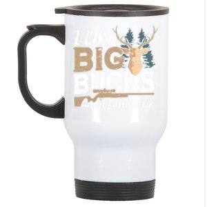 I Like Big Bucks And I Cannot Lie Deer Hunting Gift Stainless Steel Travel Mug