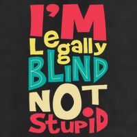 IM Legally Blind Not Stupid Blindness Visually Impaired Adult Drive Performance Visor
