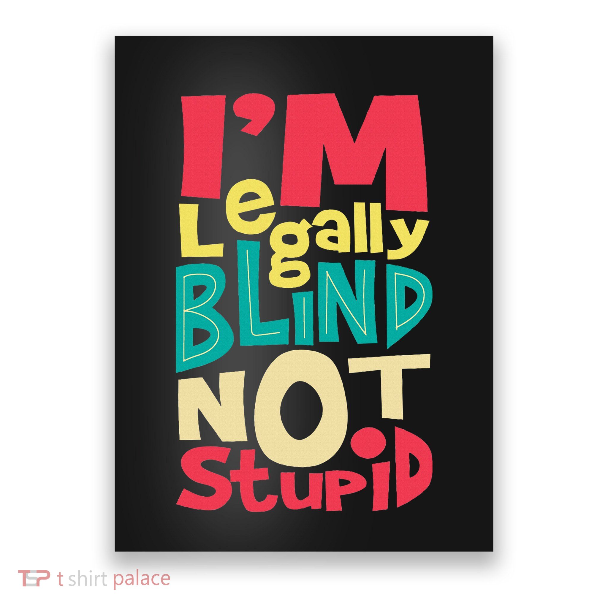 IM Legally Blind Not Stupid Blindness Visually Impaired Poster