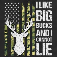 I Like Big Bucks and I Cannot Lie Deer Hunting USA Flag Beanie