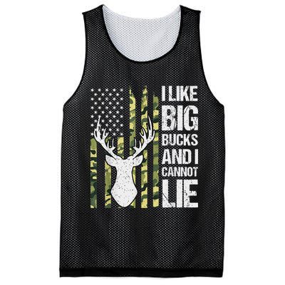 I Like Big Bucks and I Cannot Lie Deer Hunting USA Flag Mesh Reversible Basketball Jersey Tank