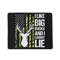 I Like Big Bucks and I Cannot Lie Deer Hunting USA Flag Mousepad