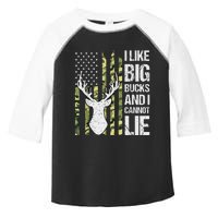 I Like Big Bucks and I Cannot Lie Deer Hunting USA Flag Toddler Fine Jersey T-Shirt