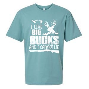 I Like Big Bucks And I Cannot Lie Deer Hunting Meaningful Gift Sueded Cloud Jersey T-Shirt