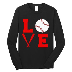 I Love Baseball Long Sleeve Shirt