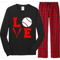 I Love Baseball Long Sleeve Pajama Set