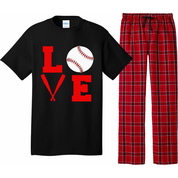 I Love Baseball Pajama Set