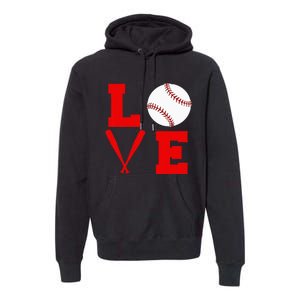 I Love Baseball Premium Hoodie