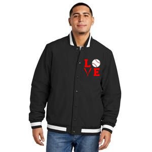 I Love Baseball Insulated Varsity Jacket