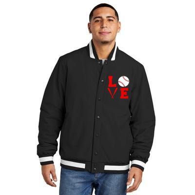 I Love Baseball Insulated Varsity Jacket