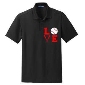 I Love Baseball Dry Zone Grid Polo