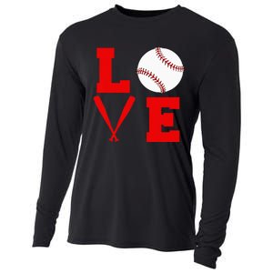 I Love Baseball Cooling Performance Long Sleeve Crew