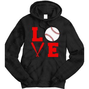 I Love Baseball Tie Dye Hoodie