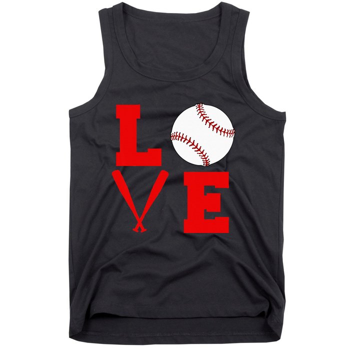 I Love Baseball Tank Top