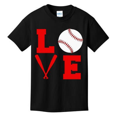 I Love Baseball Kids T-Shirt