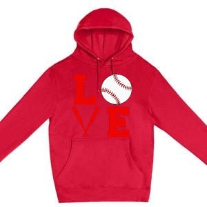 I Love Baseball Premium Pullover Hoodie