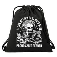 I Look Better Bent Over A Book Smut Reader Drawstring Bag