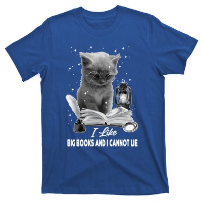 I Like Big Books And I Cannot Lie Cat Reading A Book Bookish Cute Gift T-Shirt