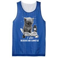 I Like Big Books And I Cannot Lie Cat Reading A Book Bookish Cute Gift Mesh Reversible Basketball Jersey Tank