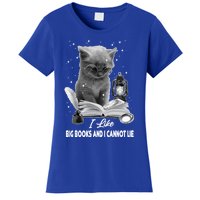 I Like Big Books And I Cannot Lie Cat Reading A Book Bookish Cute Gift Women's T-Shirt