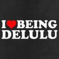 I Love Being Delulu I Heart Being Delulu Red Heart Delulu Golf Towel