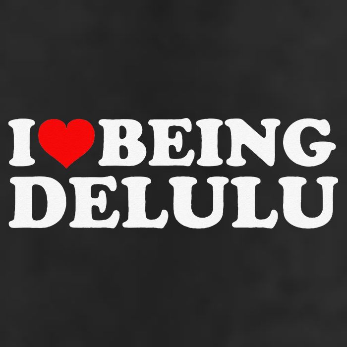 I Love Being Delulu I Heart Being Delulu Red Heart Delulu Golf Towel