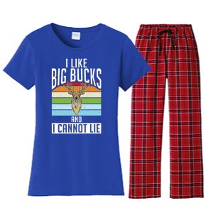 I Like Big Bucks And I Cannot Lie Funny Deer Hunting Gift Women's Flannel Pajama Set