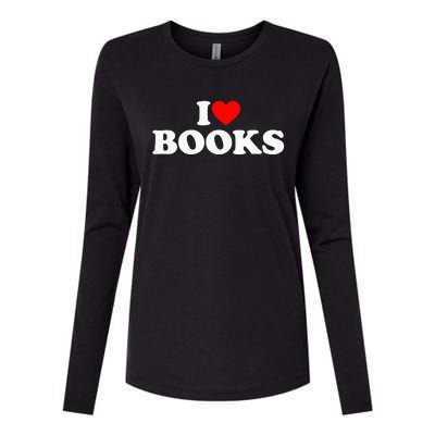 I Love Books Womens Cotton Relaxed Long Sleeve T-Shirt