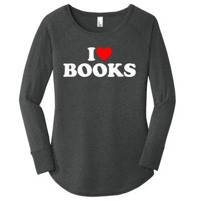 I Love Books Women's Perfect Tri Tunic Long Sleeve Shirt