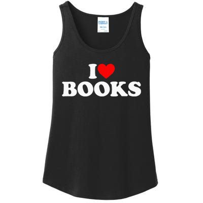 I Love Books Ladies Essential Tank