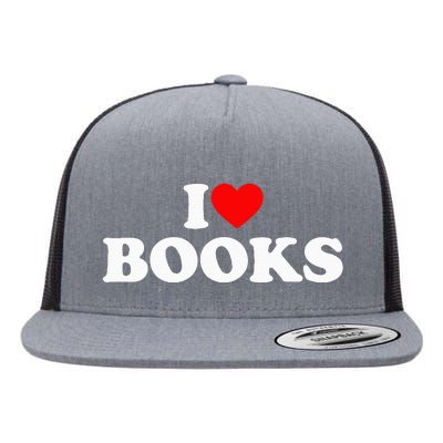 I Love Books Flat Bill Trucker Hat