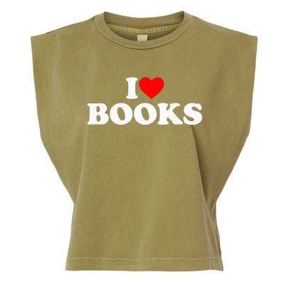 I Love Books Garment-Dyed Women's Muscle Tee