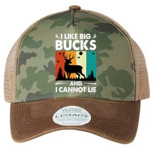 I Like Big Bucks And I Cannot Lie Hunting Gift Legacy Tie Dye Trucker Hat