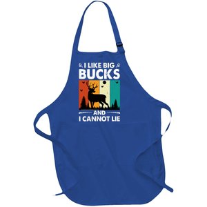 I Like Big Bucks And I Cannot Lie Hunting Gift Full-Length Apron With Pockets