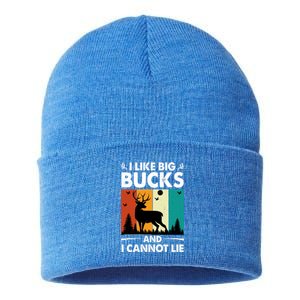 I Like Big Bucks And I Cannot Lie Hunting Gift Sustainable Knit Beanie