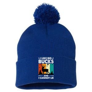 I Like Big Bucks And I Cannot Lie Hunting Gift Pom Pom 12in Knit Beanie