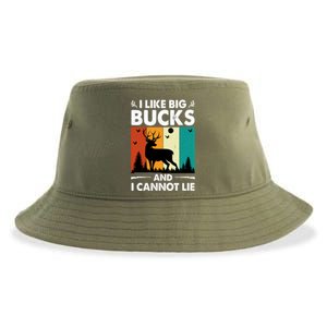 I Like Big Bucks And I Cannot Lie Hunting Gift Sustainable Bucket Hat