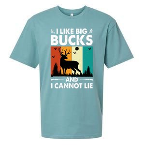 I Like Big Bucks And I Cannot Lie Hunting Gift Sueded Cloud Jersey T-Shirt