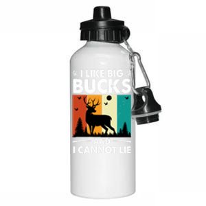 I Like Big Bucks And I Cannot Lie Hunting Gift Aluminum Water Bottle