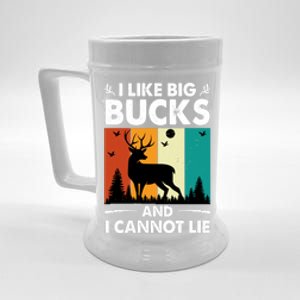 I Like Big Bucks And I Cannot Lie Hunting Gift Beer Stein