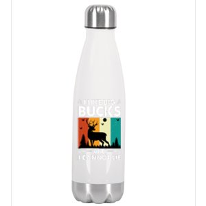 I Like Big Bucks And I Cannot Lie Hunting Gift Stainless Steel Insulated Water Bottle